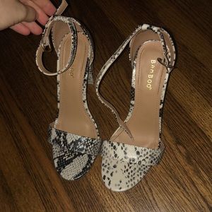 Snakeskin strapy heels (BAMBOO)